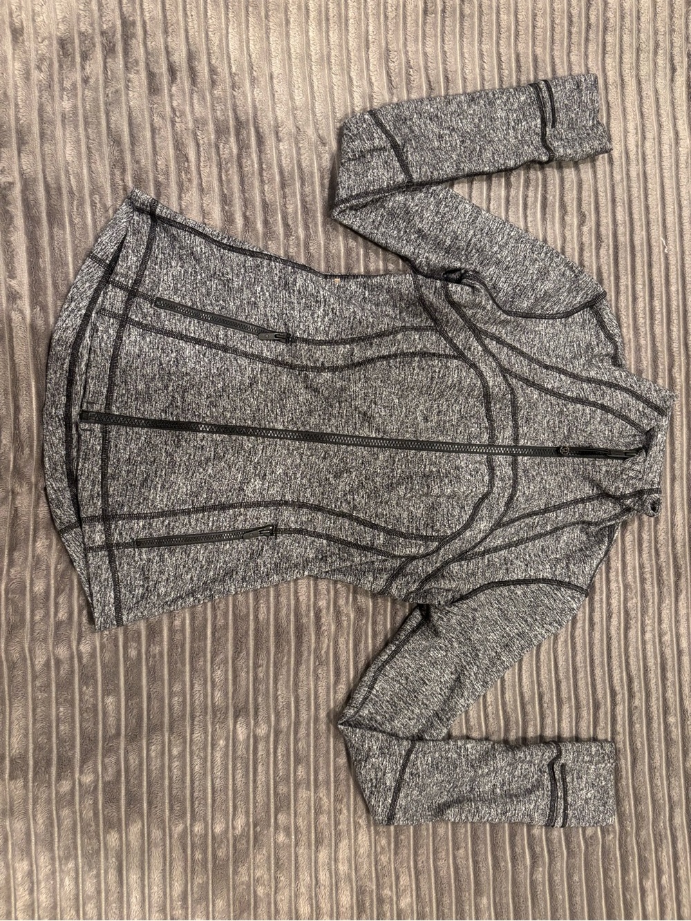 lululemon athletica Gray and black Full-Zip Jacket